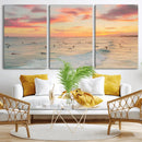 Sunset Beach Wall Art Canvas Print – Soft Coastal by MyGreatCanvas | Canvas Wall Art Prints | Photo Prints & Wall Decor