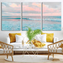 Ocean Wave Wall Art Canvas Print, Pastel Surf Seascape by MyGreatCanvas | Canvas Wall Art Prints | Photo Prints & Wall Decor