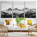 Black and White Mountain Wall Art Canvas Print, Snowy Alpine by MyGreatCanvas | Canvas Wall Art Prints | Photo Prints & Wall Decor