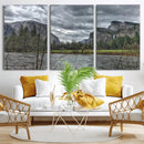 Yosemite Valley River Wall Art Canvas Print, Granite Cliffs by MyGreatCanvas | Canvas Wall Art Prints | Photo Prints & Wall Decor