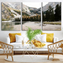 Lake Braies Alpine Landscape Wall Art Canvas Print, by MyGreatCanvas | Canvas Wall Art Prints | Photo Prints & Wall Decor