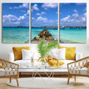 Caribbean Ocean Pier Seascape Wall Art Canvas Print, by MyGreatCanvas | Canvas Wall Art Prints | Photo Prints & Wall Decor