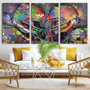 Graffiti Football Helmets Wall Art Canvas Print, Urban by MyGreatCanvas | Canvas Wall Art Prints | Photo Prints & Wall Decor