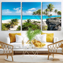 Tropical Beach Wall Art Canvas Print, Palm Tree Ocean by MyGreatCanvas | Canvas Wall Art Prints | Photo Prints & Wall Decor