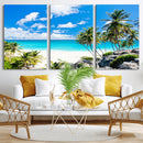 Tropical Beach Wall Art Canvas Print, Palm Tree Ocean by MyGreatCanvas | Canvas Wall Art Prints | Photo Prints & Wall Decor