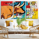 Basquiat Style Bull Graffiti Wall Art Canvas Print, Street by MyGreatCanvas | Canvas Wall Art Prints | Photo Prints & Wall Decor