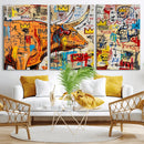 Basquiat Style Bull Graffiti Wall Art Canvas Print, Street by MyGreatCanvas | Canvas Wall Art Prints | Photo Prints & Wall Decor