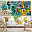 Basquiat Style Bird Bull Graffiti Wall Art Canvas Print, by MyGreatCanvas | Canvas Wall Art Prints | Photo Prints & Wall Decor