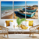 Coastal Fishing Boats Wall Art Canvas Print, Sunset Beach by MyGreatCanvas | Canvas Wall Art Prints | Photo Prints & Wall Decor