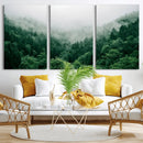 Misty Pine Forest Wall Art Canvas Print, Foggy Evergreen by MyGreatCanvas | Canvas Wall Art Prints | Photo Prints & Wall Decor