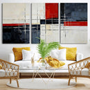 Navy Red Abstract Wall Art Canvas Print, Modern Luxury by MyGreatCanvas | Canvas Wall Art Prints | Photo Prints & Wall Decor