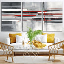 Gray Red Abstract Wall Art Canvas Print, Modern Abstract by MyGreatCanvas | Canvas Wall Art Prints | Photo Prints & Wall Decor