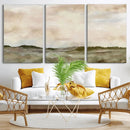 Muted Watercolor Hill Landscape Print — Beige Taupe Cloudy by MyGreatCanvas | Canvas Wall Art Prints | Photo Prints & Wall Decor