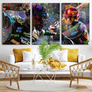Graffiti Baseball Player Street Art Wall Art Canvas Print by MyGreatCanvas | Canvas Wall Art Prints | Photo Prints & Wall Decor