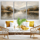 Neutral Abstract River Landscape Wall Art Canvas Print by MyGreatCanvas | Canvas Wall Art Prints | Photo Prints & Wall Decor