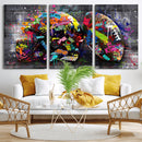 Graffiti American Football Helmet Street Art Wall Art Canvas