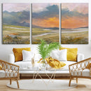 Mountain Sunset Wall Art Canvas Print Vintage Landscape by MyGreatCanvas | Canvas Wall Art Prints | Photo Prints & Wall Decor