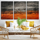 Black Orange Abstract Wall Art Canvas Print Modern Textured by MyGreatCanvas | Canvas Wall Art Prints | Photo Prints & Wall Decor