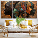 Abstract Afro American Women Wall Art Canvas Print by MyGreatCanvas | Canvas Wall Art Prints | Photo Prints & Wall Decor
