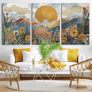Boho Mountain Landscape Large Wall Art, Horizontal Gold by MyGreatCanvas | Canvas Wall Art Prints | Photo Prints & Wall Decor