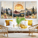 Boho Mountain Landscape Large Wall Art, Horizontal Gold by MyGreatCanvas | Canvas Wall Art Prints | Photo Prints & Wall Decor
