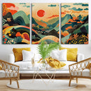 Yayoi Kusama Boho Mountain Landscape Large Wall Art, by MyGreatCanvas | Canvas Wall Art Prints | Photo Prints & Wall Decor