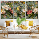 Vintage Birds and Flowers Wide Wall Art: Extra Large by MyGreatCanvas | Canvas Wall Art Prints | Photo Prints & Wall Decor
