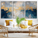 Blue Gold Abstract Large Framed Canvas Wall Art, Modern by MyGreatCanvas | Canvas Wall Art Prints | Photo Prints & Wall Decor