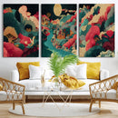 Colorful Japanese Landscape Print: Maximalist Panoramic Wall by MyGreatCanvas | Canvas Wall Art Prints | Photo Prints & Wall Decor