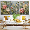 Vintage Birds and Flowers Wall Art Canvas Print, Botanical by MyGreatCanvas | Canvas Wall Art Prints | Photo Prints & Wall Decor