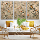 Vintage Birds and Flowers Wall Art Canvas Print, Botanical by MyGreatCanvas | Canvas Wall Art Prints | Photo Prints & Wall Decor