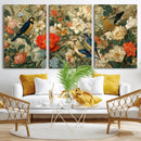 Vintage Birds and Flowers Wall Art Canvas Print, Botanical by MyGreatCanvas | Canvas Wall Art Prints | Photo Prints & Wall Decor
