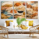 Geometric Boho Abstract Wall Art Canvas Print, Orange Blue by MyGreatCanvas | Canvas Wall Art Prints | Photo Prints & Wall Decor