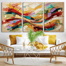 Geometric Abstract Wall Art Canvas Print, Orange Blue by MyGreatCanvas | Canvas Wall Art Prints | Photo Prints & Wall Decor