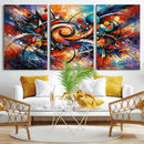 Geometric Abstract Wall Art Canvas Print, Orange Blue by MyGreatCanvas | Canvas Wall Art Prints | Photo Prints & Wall Decor