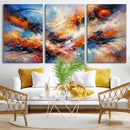 Lyrical Abstraction Wall Art Canvas Print, Orange Blue by MyGreatCanvas | Canvas Wall Art Prints | Photo Prints & Wall Decor