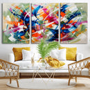Geometric Abstract Wall Art Canvas Print, Orange Blue by MyGreatCanvas | Canvas Wall Art Prints | Photo Prints & Wall Decor