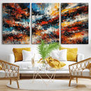Lyrical Abstrac Wall Art Canvas Print, Orange Blue Abstract by MyGreatCanvas | Canvas Wall Art Prints | Photo Prints & Wall Decor