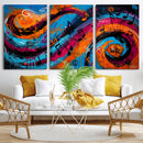 Geometric Abstract Wall Art Canvas Print, Orange Blue by MyGreatCanvas | Canvas Wall Art Prints | Photo Prints & Wall Decor