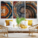 Tree Ring Triptych Canvas Wall Art — Set of 3 Wood Grain by MyGreatCanvas | Canvas Wall Art Prints | Photo Prints & Wall Decor