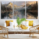 Drip Style Forest Lake Gold Art — Abstract Expressionist by MyGreatCanvas | Canvas Wall Art Prints | Photo Prints & Wall Decor