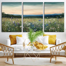 Wildflower Meadow Oil Painting Canvas — Daisy Lavender