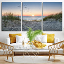 Sandy Dune Path Sunset Canvas Wall Art — Seagulls Beach by MyGreatCanvas | Canvas Wall Art Prints | Photo Prints & Wall Decor