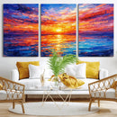 Colorful Knife Ocean Sunset Canvas — Orange Pink Teal by MyGreatCanvas | Canvas Wall Art Prints | Photo Prints & Wall Decor