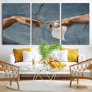 Funny Bathroom Canvas Wall Art, Michelangelo Creation of by MyGreatCanvas | Canvas Wall Art Prints | Photo Prints & Wall Decor