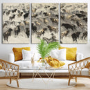Cowboy Cattle Drive Canvas Wall Art, Western Longhorn Herd by MyGreatCanvas | Canvas Wall Art Prints | Photo Prints & Wall Decor