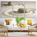Zen Garden Stone Sand Canvas | Japanese Rock Garden Wall Art by MyGreatCanvas | Canvas Wall Art Prints | Photo Prints & Wall Decor