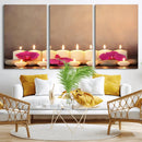 Spa Candles Orchid Canvas Print | Zen Wellness Relaxation by MyGreatCanvas | Canvas Wall Art Prints | Photo Prints & Wall Decor