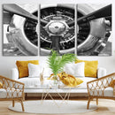 Vintage Propeller Plane Wall Art Canvas Print, Black and by MyGreatCanvas | Canvas Wall Art Prints | Photo Prints & Wall Decor