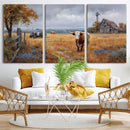 Texas Longhorn Canvas Wall Art, Rustic Farm Barn Bluebonnet by MyGreatCanvas | Canvas Wall Art Prints | Photo Prints & Wall Decor